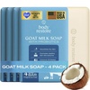 image:imageBody Restore Goat Milk Soap Bar 4 Pack  Mothers Day Gifts for Mom Natural Moisturizing Body Soap with Probiotics Birthday Gifts for Women Self Care  Unscented4 Ounce Pack of 4