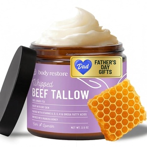 image:imageBody Restore Beef Tallow Lip Mask  Fathers Day Gift for Dad from Daughter Son Wife Bergamot Overnight Hydrating Lip Treatment Birthday Gifts for Men Self Care Spa GiftsWhipped Beef Tallow  Lavender