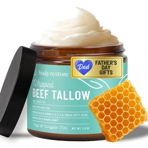image:imageBody Restore Beef Tallow Lip Mask  Fathers Day Gift for Dad from Daughter Son Wife Bergamot Overnight Hydrating Lip Treatment Birthday Gifts for Men Self Care Spa GiftsWhipped Beef Tallow  Eucalyptus