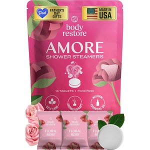 image:imageBody Restore Shower Steamers Aromatherapy 15 Pack  Fathers Day Gift for Dad Birthday Gifts for Women amp Men Spa Stress Relief amp Relaxation Self Care Gifts  Premium Rose Essential Oil TabletsRose Petal