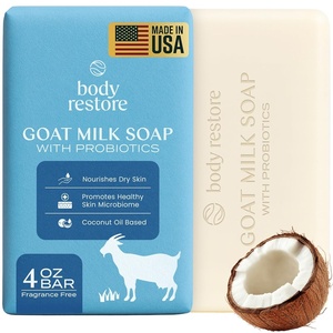 image:imageBody Restore Goat Milk Soap Bar  Mothers Day Gifts for Mom Natural Moisturizing Body Soap with Probiotics Birthday Gifts for Women Self Care  Fragrance Free 4 oz