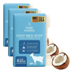 image:imageBody Restore Goat Milk Soap Bar  Mothers Day Gifts for Mom Natural Moisturizing Body Soap with Probiotics Birthday Gifts for Women Self Care  Fragrance Free 4 oz Pack of 34 Ounce Pack of 3